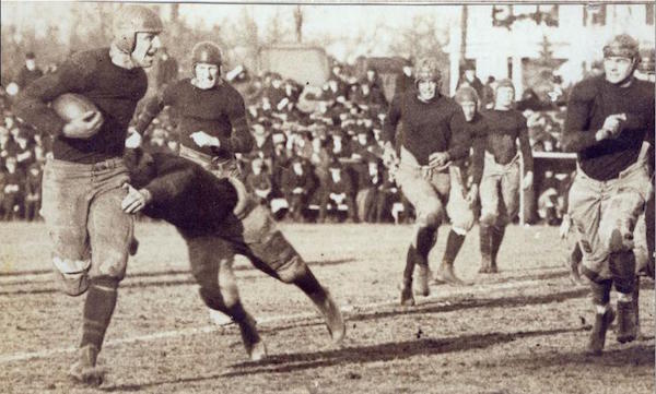 University of Maryland vs. Johns Hopkins football game in 1919. Visual by University of Maryland Libraries.
