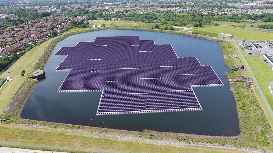 The Godley reservoir in Manchester, Great Britain, will host Europe's biggest floating solar power system. 