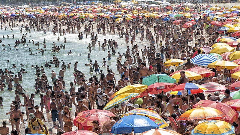 Copacabana beach in Rio is often teeming with beachgoers, but it might also have a lot of unwelcome viral and bacterial visitors.