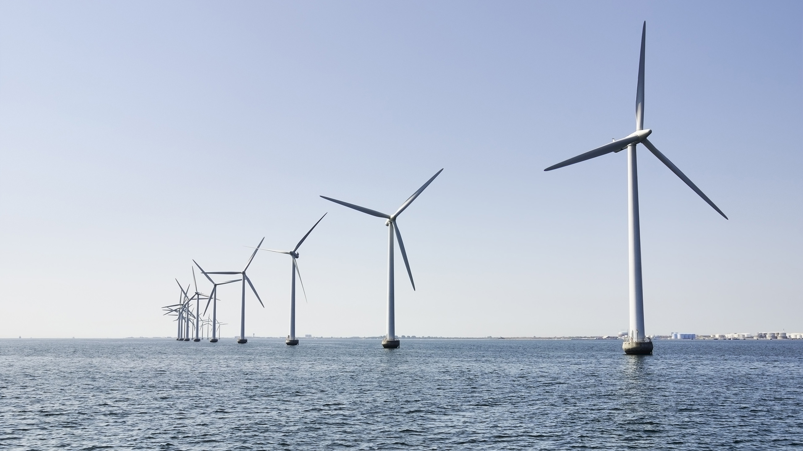 The first off-shore wind turbines in the U.S. were installed off the coast of Rhode Island.