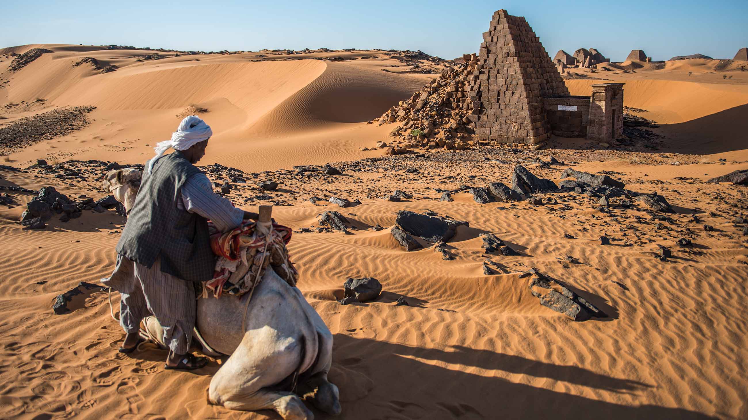 Since the 1980s, sand storms have increasingly eroded the intricately carved walls of 43 decorative Kushite pyramids at a UNESCO World Heritage site named Meroe.