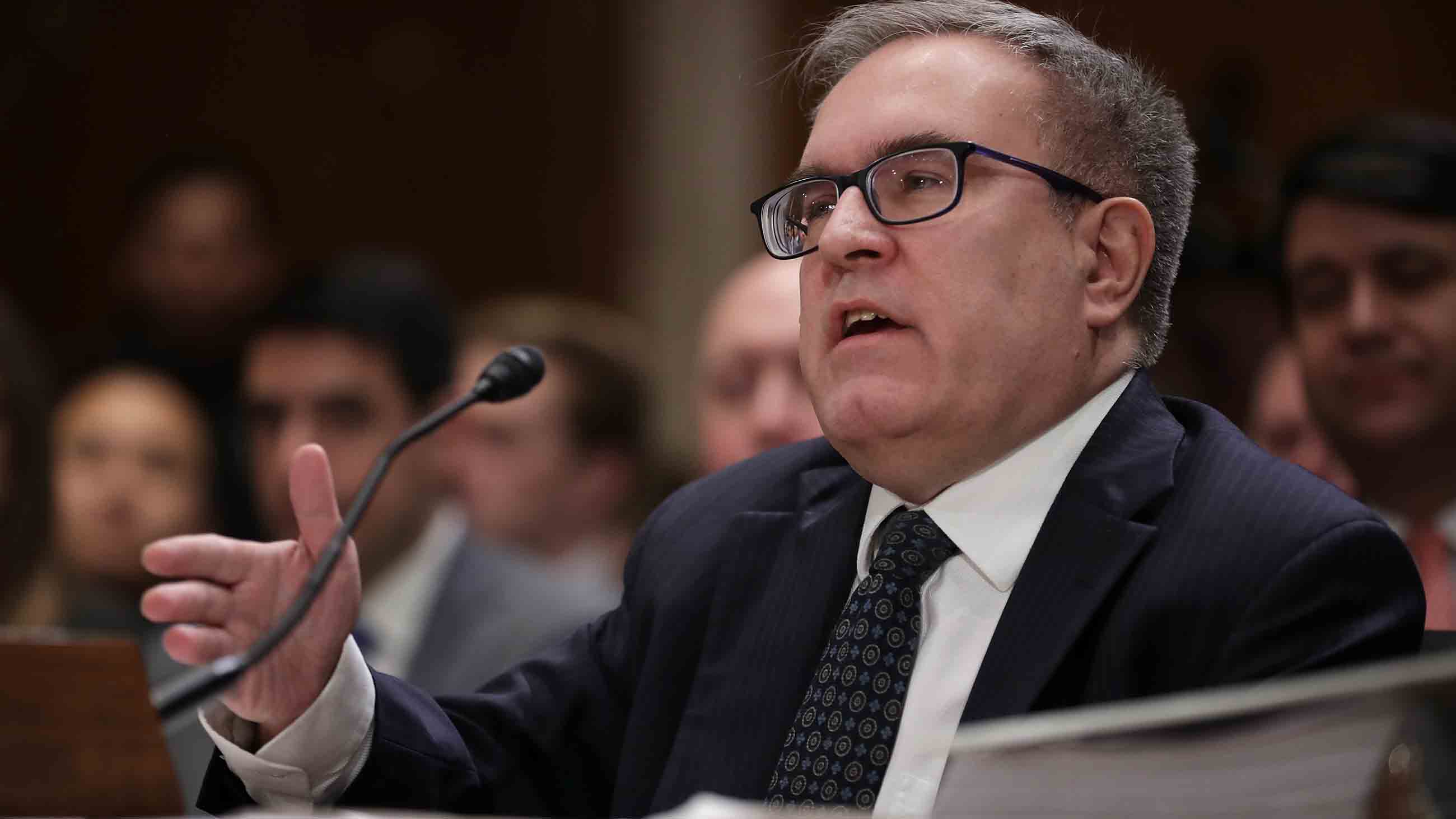 Andrew Wheeler responded to questions Wednesday during his confirmation hearing to become administrator of the U.S. Environmental Protection Agency.