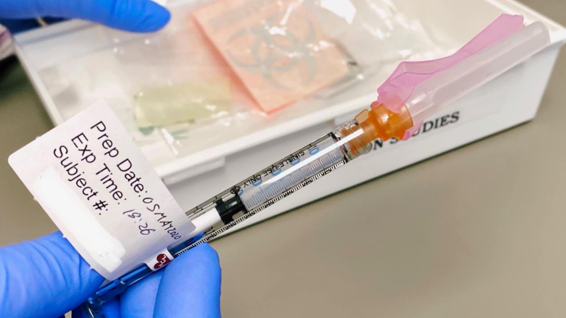 A dose of Moderna's Covid-19 vaccine during phase 1 of the clinical trial.