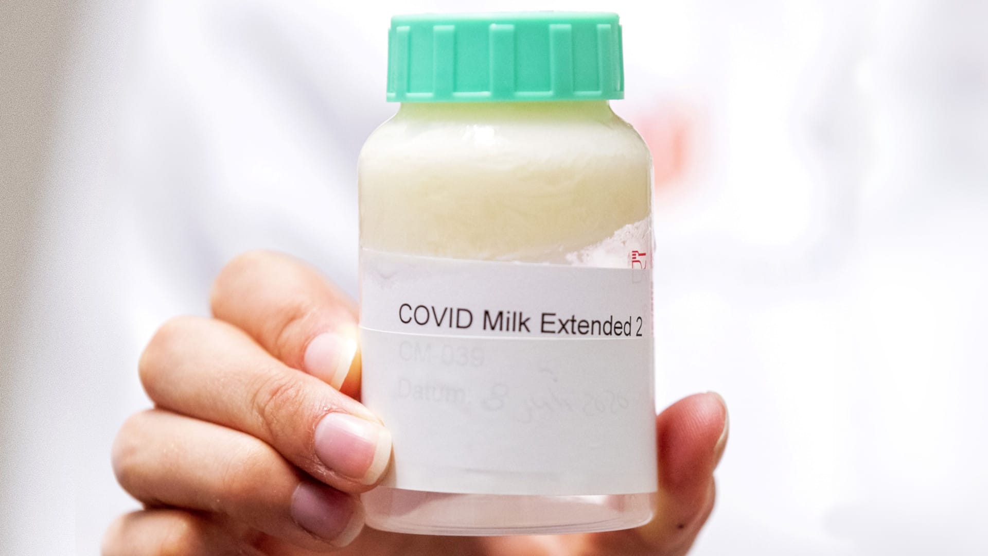 Breastmilk from a woman with Covid-19 collected by Amsterdam University Medical Centers.