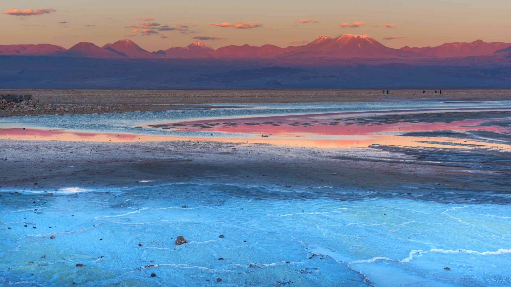 Salar de Atacama - the Atacama Salt Flat. Underneath this Rhode Island-sized expanse of salts lies a reservoir of lithium. But pumping that reservoir to the surface may disrupt a complex ecosystem that the Chilean government is only beginning to understand.