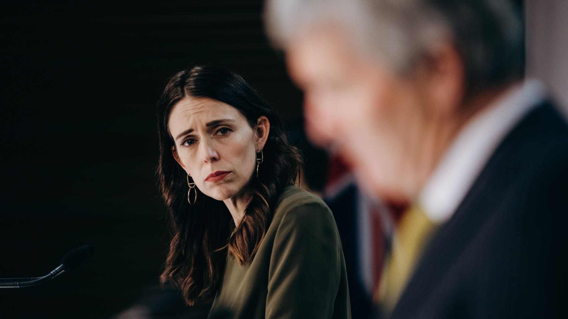 Prime Minister of New Zealand Jacinda Ardern at a Covid-19 update at Parliament in May 2020.