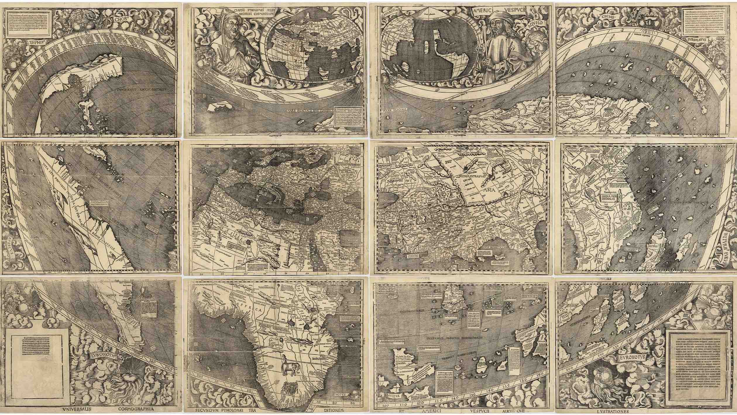 Commonly known as the "Waldseemüller map," the document is the first known map to use the name "America." It was published in 1507 by German cartographer Martin Waldseemüller.