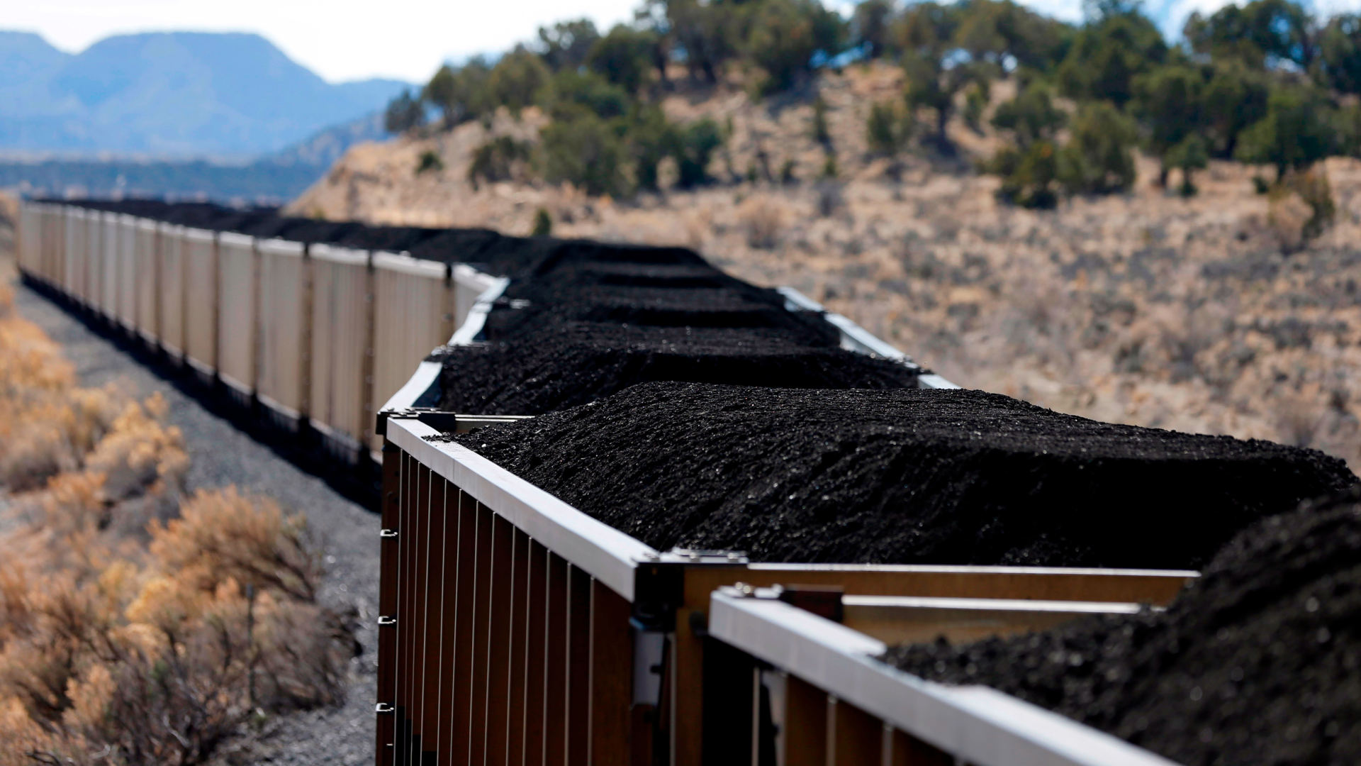 Coal is transported by rail in Utah.
