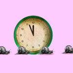 clock and snails