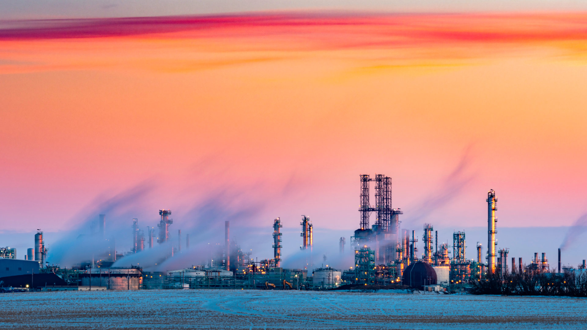 A refinery in Saskatchewan, Canada.