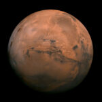 a photographic image of Mars