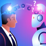 AI robot has information from a human head transferred into its own.