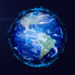 Global Network and Planet Earth.