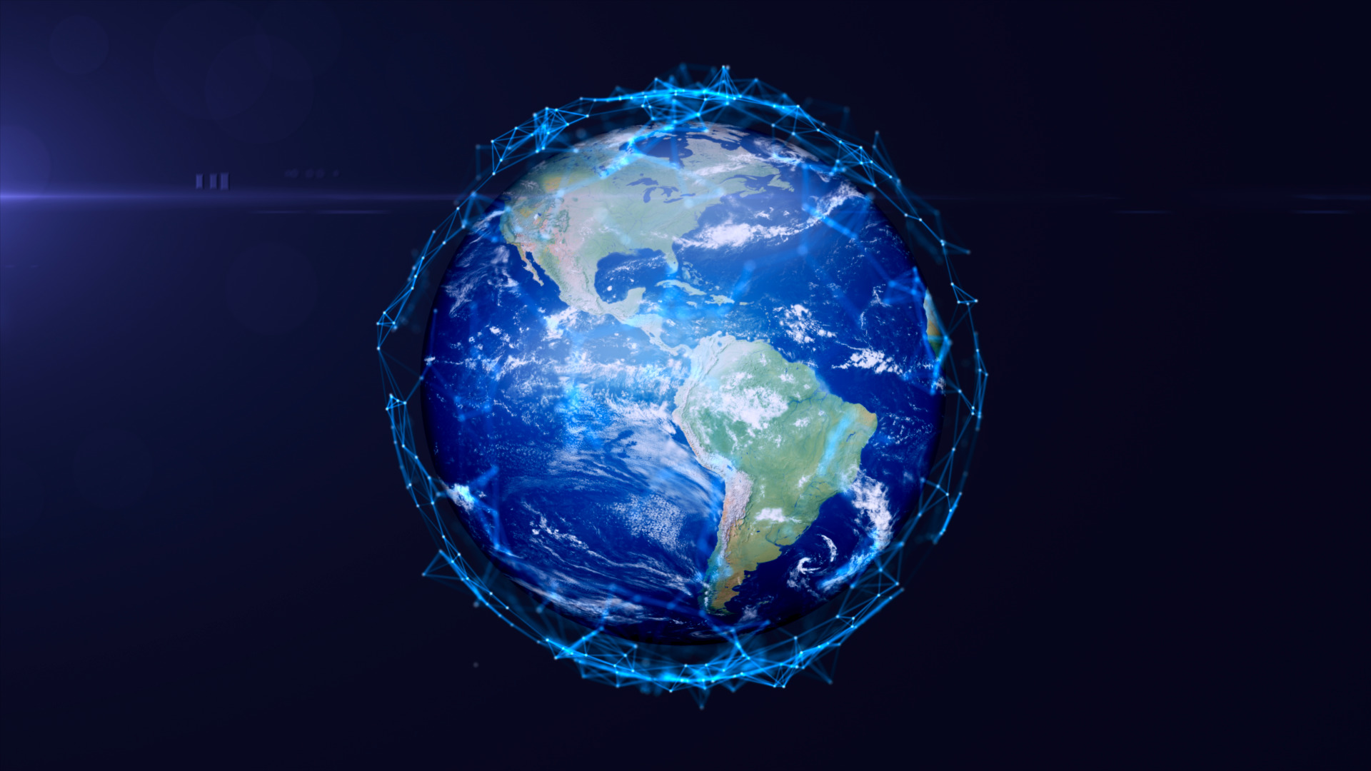 Global Network and Planet Earth.